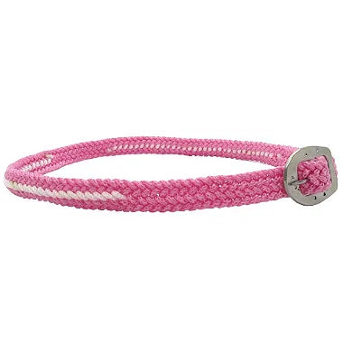 Bandinha de Chapéu Rosa e Branco Trançada Inox Regulável