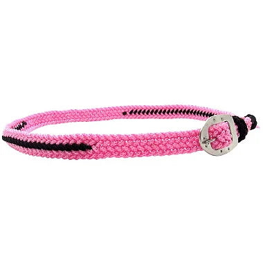 Bandinha de Chapéu Rosa e Preto Trançada Inox Regulável