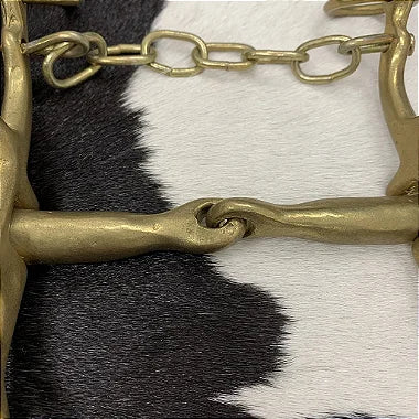 Bridão 4 Rédeas Metal Amarelo