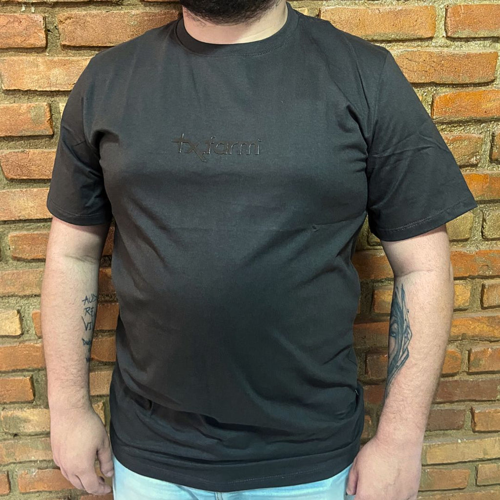 Camisa Texas Farm Masculina REF. CM617 MARROM CAFÉ