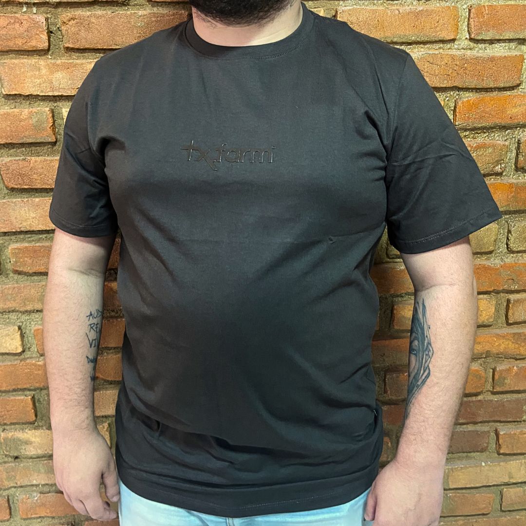 Camisa Texas Farm Masculina REF. CM617 MARROM CAFÉ