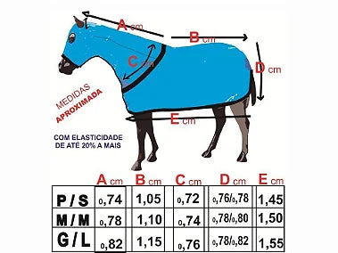 Capa de Inverno para Cavalo Preta com Pescoceira