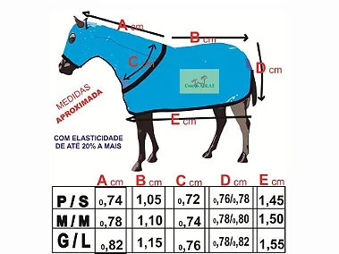 Capa de Inverno para Cavalo Preta