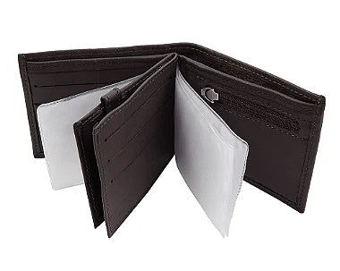 Carteira Masculina M12 Marrom em Couro com Porta Cheques