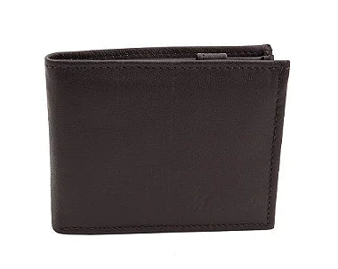 Carteira Masculina M12 Marrom em Couro com Porta Cheques
