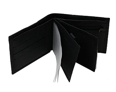 Carteira Masculina M12 Preta em Couro com Porta Cheques