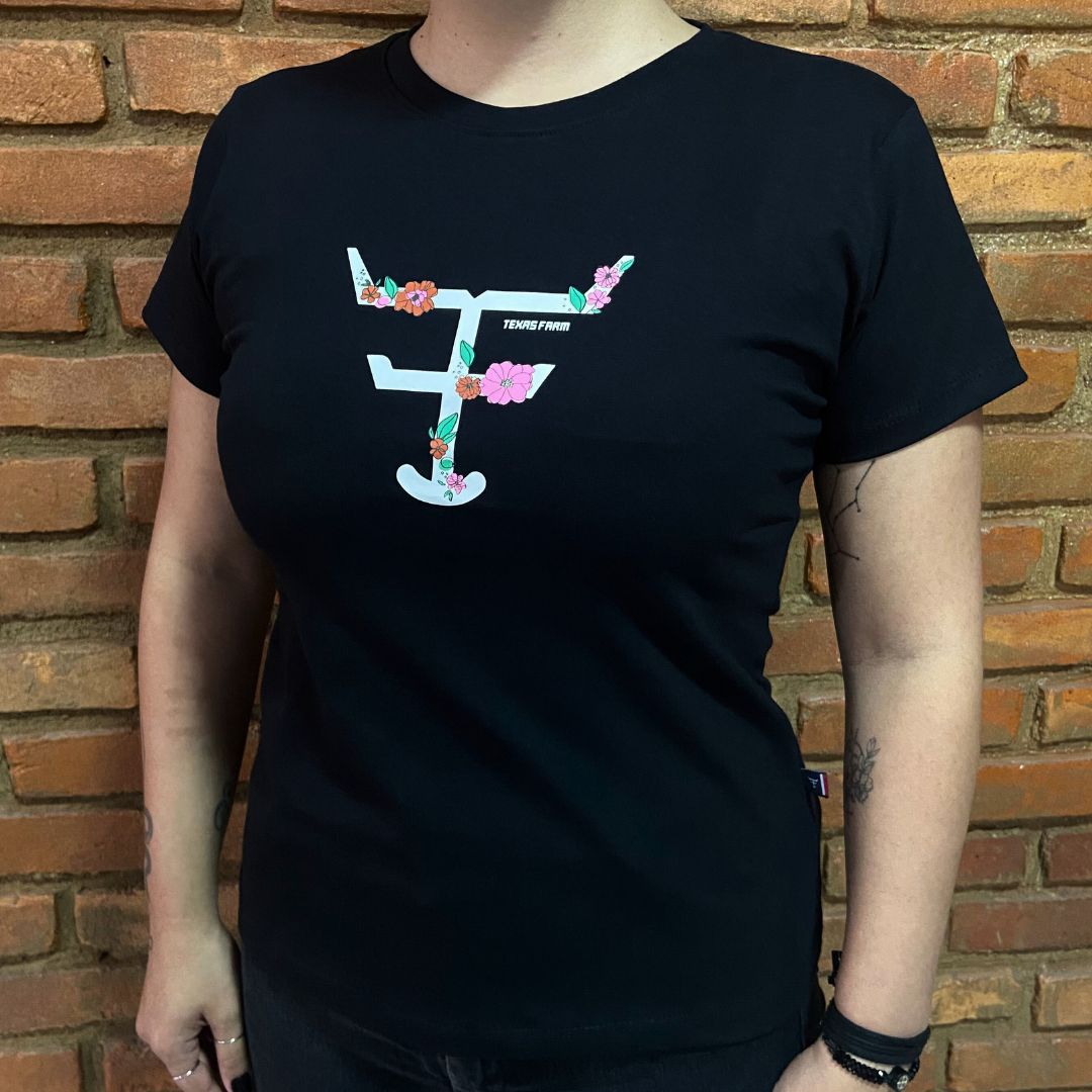 Camisa Texas Farm Feminina REF. CF308 PRETA
