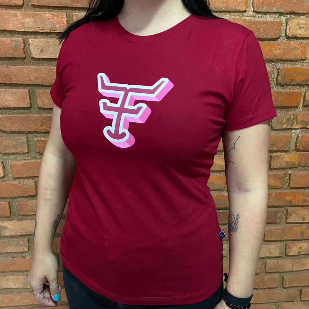 Camisa Texas Farm Feminina REF. CF295 VERMELHO CEREJA