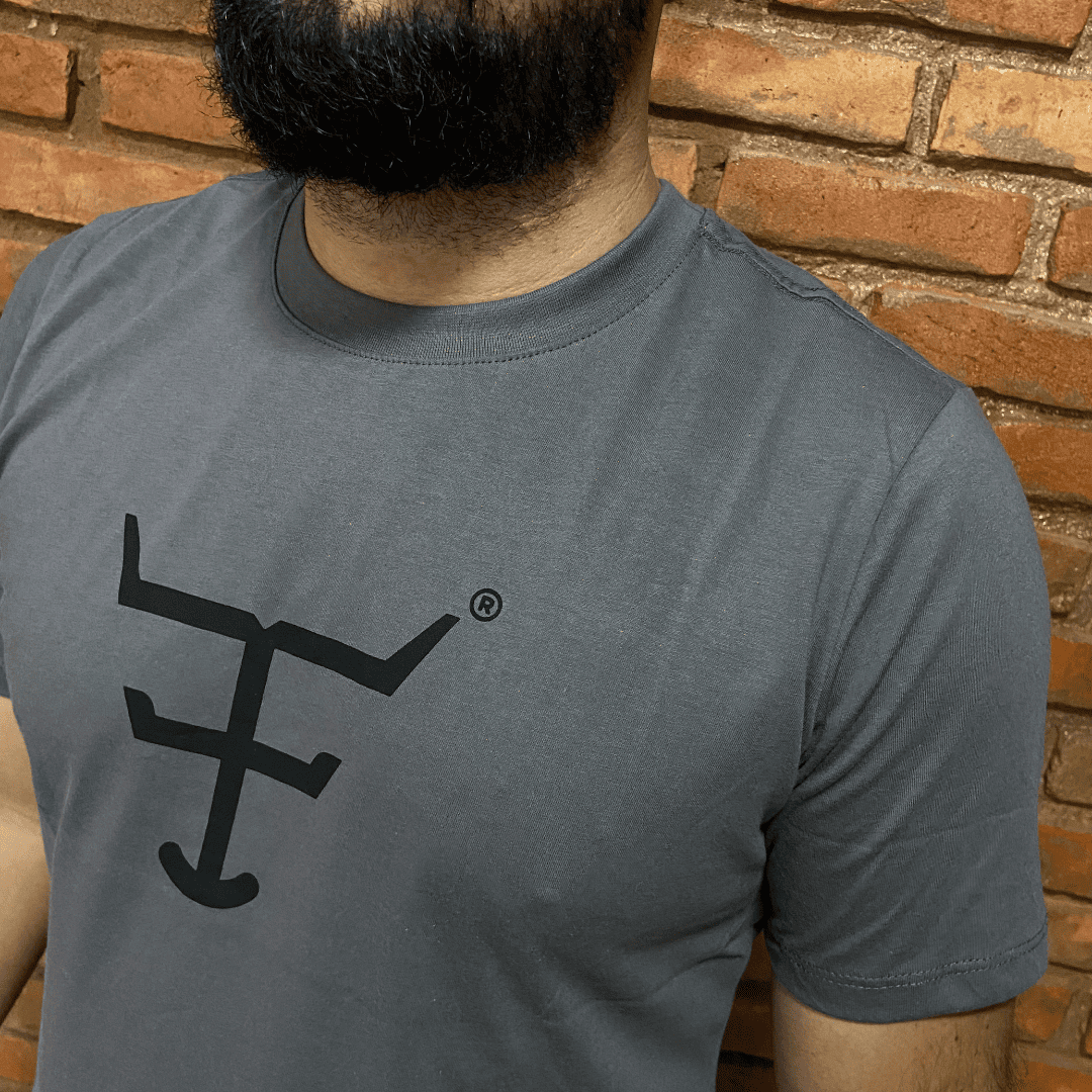 Camisa Texas Farm Masculina REF. CM589 CINZA MÉDIO/PRETO