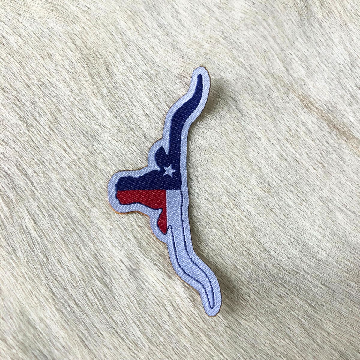 Adesivo Para Chapéu Touro Texas Com Borda Branca