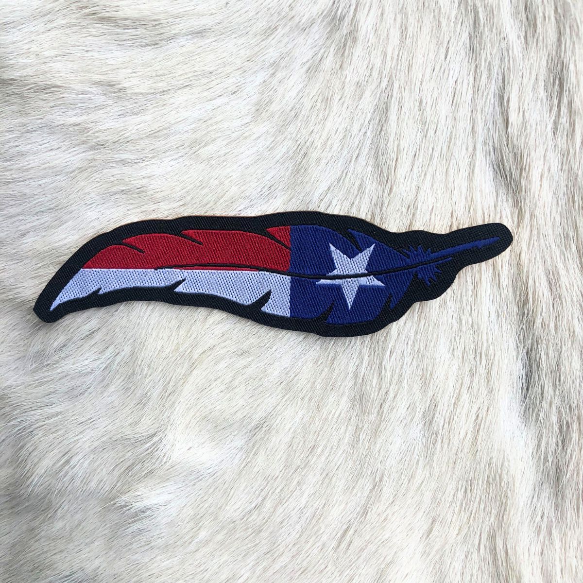 Adesivo Para Chapéu Pena Bandeira Do Texas