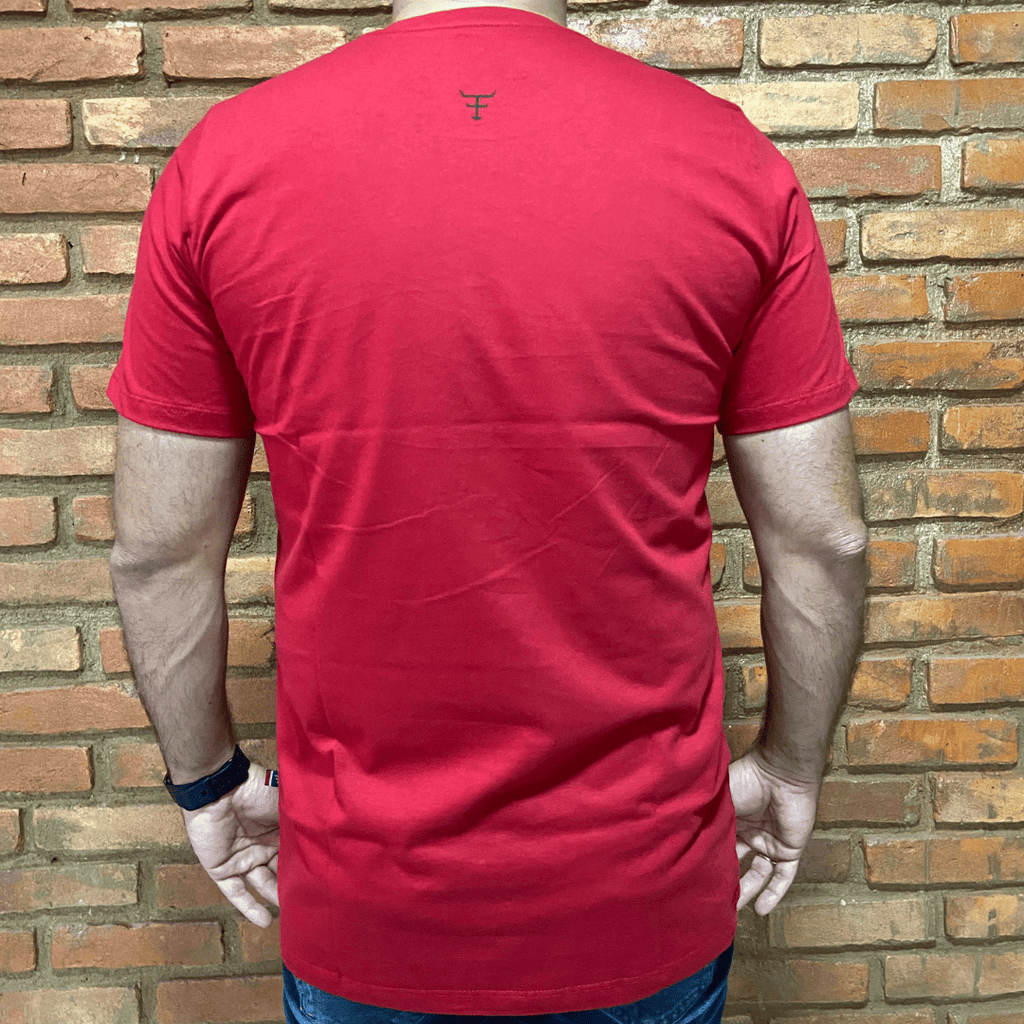 Camisa Texas Farm Masculina REF. CM589 VERMELHA/VINHO