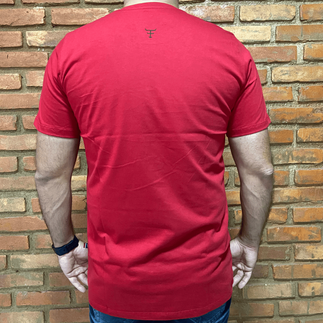 Camisa Texas Farm Masculina REF. CM589 VERMELHA/VINHO