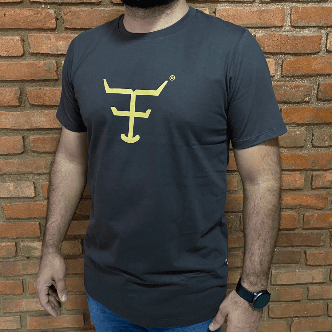 Camisa Texas Farm Masculina REF. CM589 MARROM CAFÉ/MARROM CÁQUI