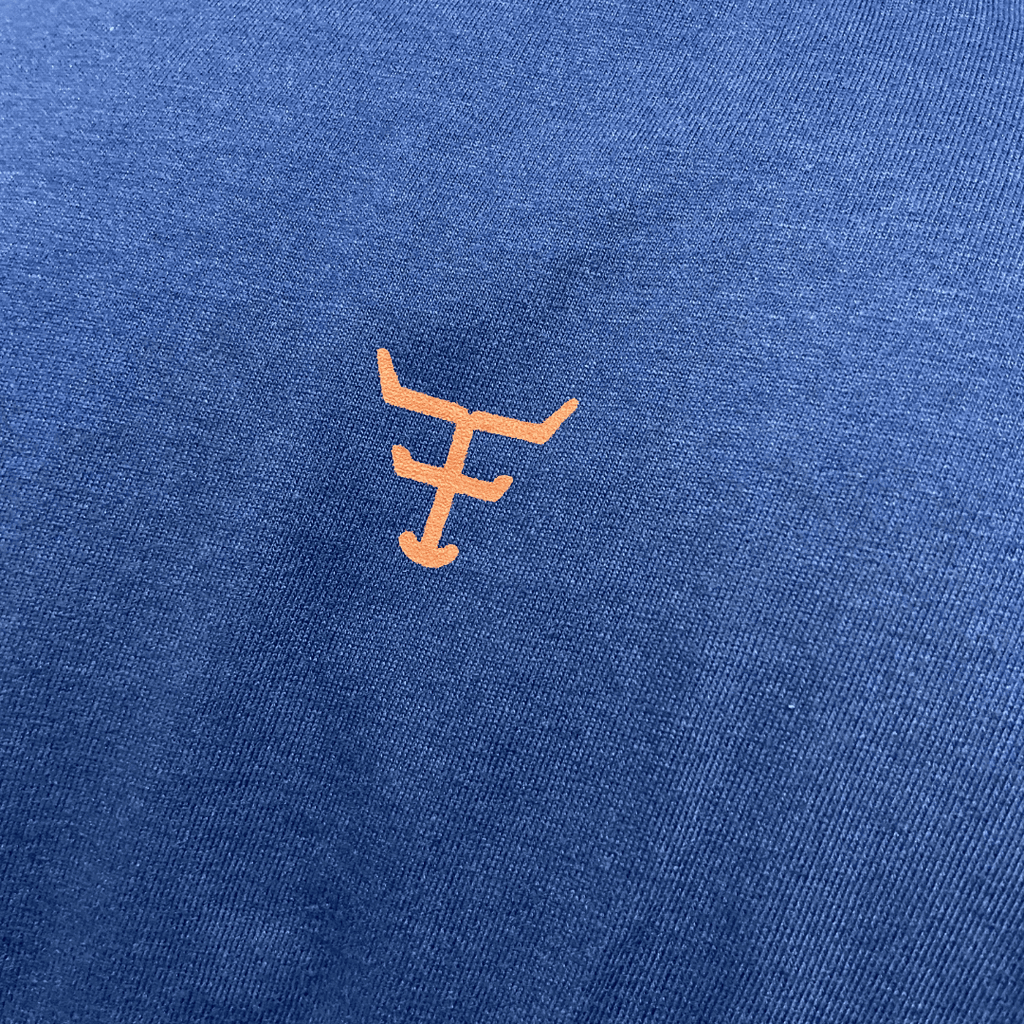 Camisa Texas Farm Masculina REF. CM589 AZUL MARINHO/LARANJA