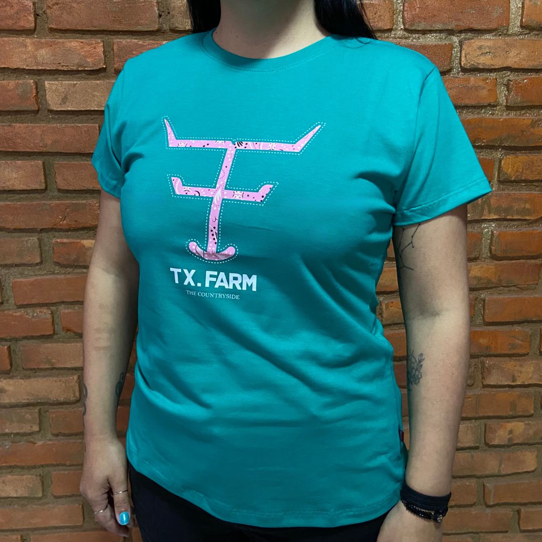 Camisa Texas Farm Feminina REF. CF273 VERDE JADE