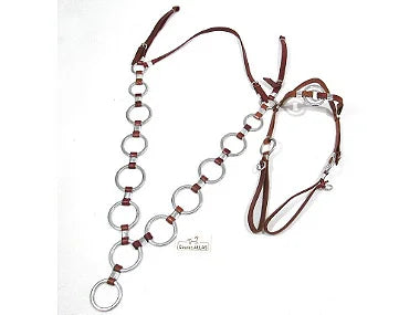 Kit Arreamento Havana Premium Completo Com Cabeçada De Argola Dupla Chapeada + Peitoral Argolado