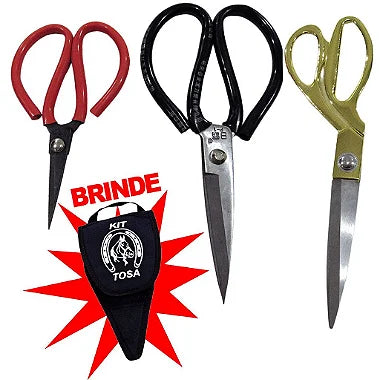Kit Tesouras Para Crina e Tosa em Cavalos 4 Peças Original