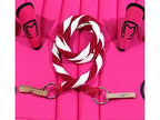 Kit Traia Rosa Com Manta Mangalarga + Rédea De Lã Torcida Grossa Em Inox + Caneleiras Premium