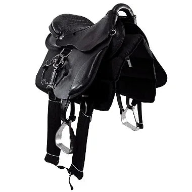 Sela Australiana De Arco Preta Inox Luxo + Acessórios