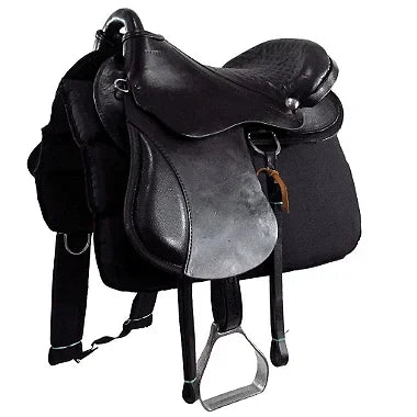 Sela Australiana De Arco Preta Inox Luxo + Acessórios