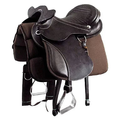 Sela Australiana De Cabeça Marrom Inox Luxo + Acessórios