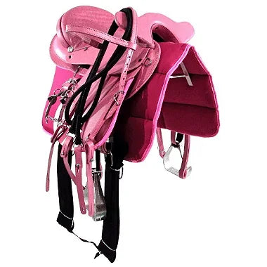 Sela Australiana De Cabeça Rosa Inox Luxo + Acessórios