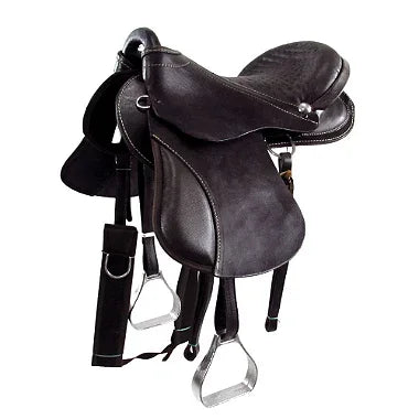 Sela Australiana Marrom Luxo Inox Completa 16 Polegadas