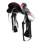 Sela Australiana Preta e Rosa Infantil Luxo 12 Polegadas