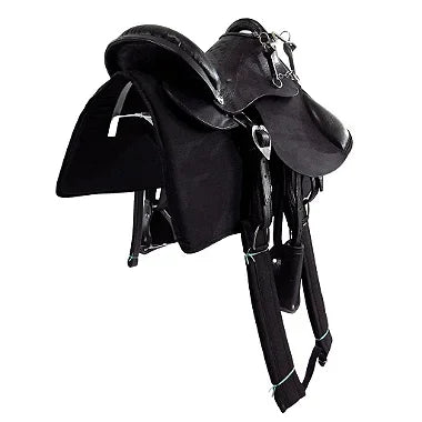 Sela Australiana Preta Infantil De Arco Luxo + Acessórios