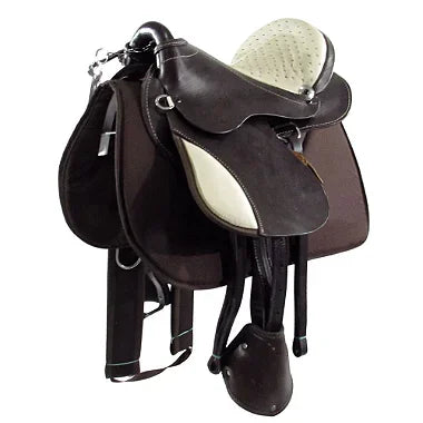 Sela De Arco Marrom e Bege Infantil Luxo + Acessórios