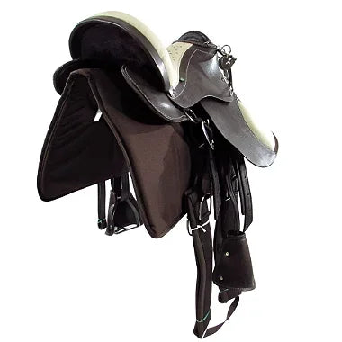 Sela De Arco Marrom e Bege Infantil Luxo + Acessórios
