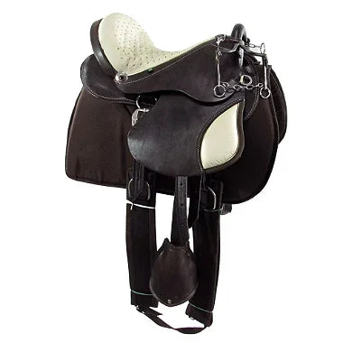 Sela De Arco Marrom e Bege Infantil Luxo + Acessórios