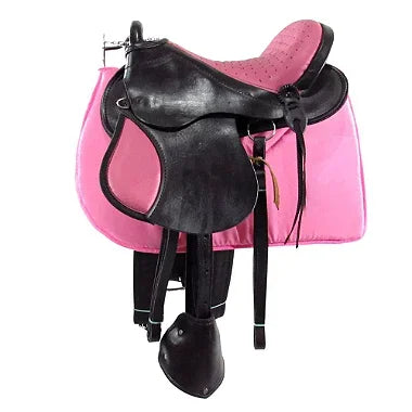 Sela De Arco Preta e Rosa Infantil Luxo + Acessórios