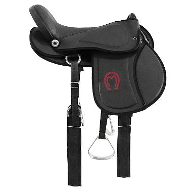 Sela Eco Mangalarga Confort Soft Preta Kit Completo Vermelho