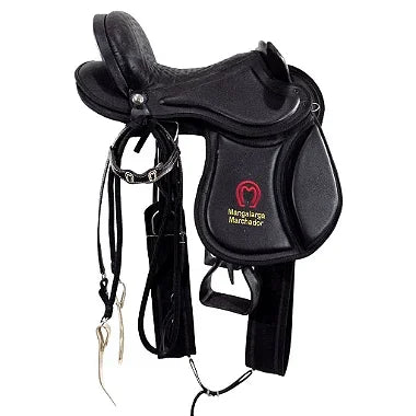 Sela Preta Soft Gel Vaqueta Mangalarga de Cabeça 16 Poleg